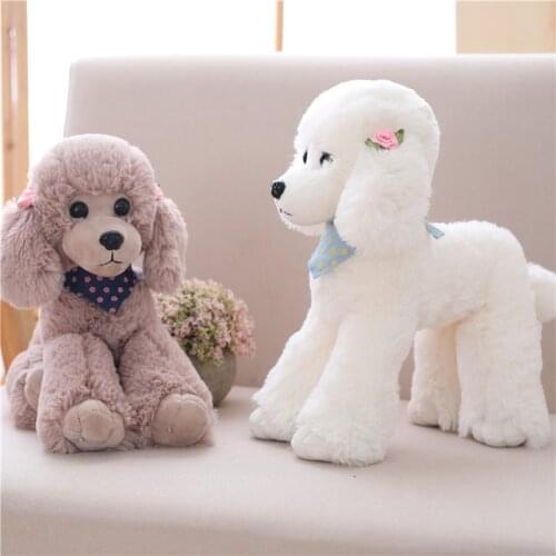 25-40 cm Squeezable Stuffed Poodle Dog Soft Plush Toy Pillow Children Gift