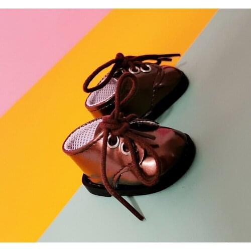 [MYKPOP]KPOP Dolls Clothes & Accessories: Leather Shoes for 20cm doll (without doll) Fans Collection SC20080112