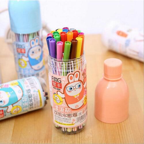 Lovely 12 colors/set Watercolor Brush Pen Students And Childrens Birthday Gift School Stationery Art Design Accessories
