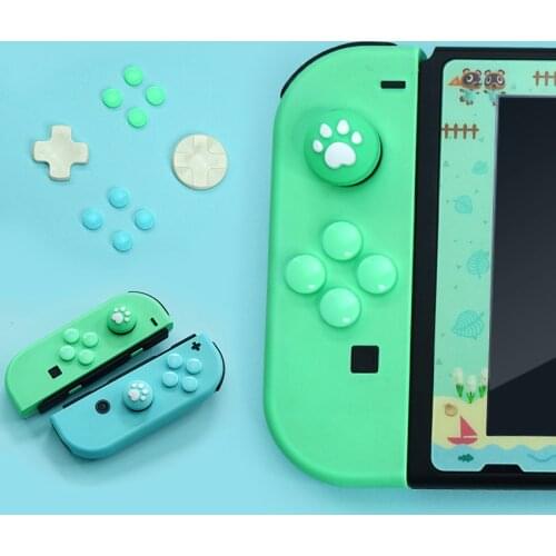 Colorful Circular Cross D-Pad Button Cap Cover Set JoyCon Button Cap Set D-Pad DPAD for Nintendo Switch Joy-Con