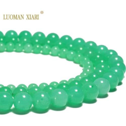 Wholesale australia Green Jades Round Natural Stone Beads For Jewelry Making Diy Bracelet Necklace 6/8/10mm