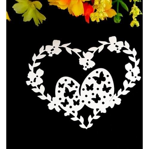 Easter Heart Eggs Metal Cutting Dies Stencil Scrapbooking DIY Album Stamp Paper A9LB