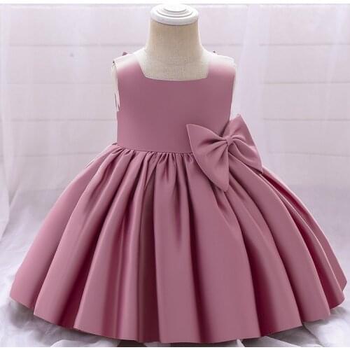 2021 Girls Dress bowknot Princess Cake Wedding Gown School opening ceremony Kids Dresses for Girls Birthday Party kids Vestido