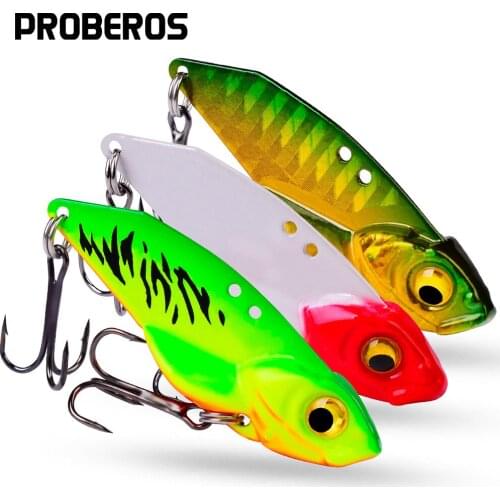 PROBEROS 20PCS Jig Spoon Baits 5-7-10-15g VIB Wobbler Crankbait Spinner Fishing Lures Hard Vibration Baits Bass Fishing Tackle