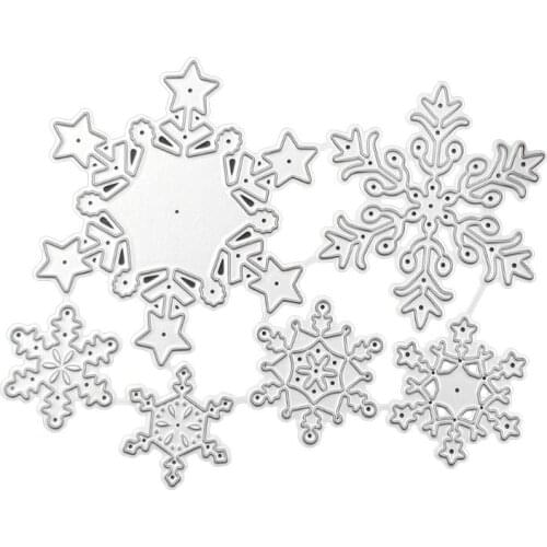 Christmas Snowflake Metal Cutting Dies Stencil DIY Scrapbooking Album Stamp Paper Card Embossing Craft Decor