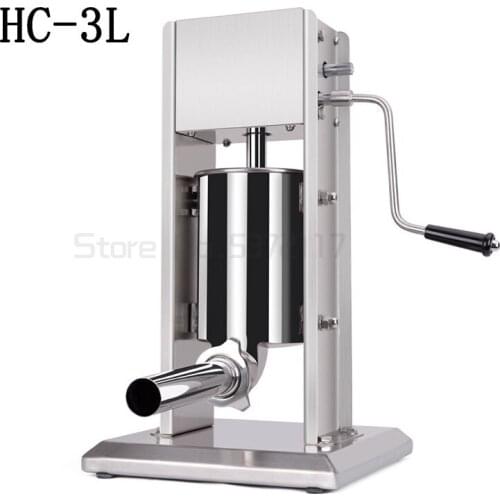 Manual Sausage Stuffer Stainless Steel Sausage Syringe Meat Filler Sausages Maker Meat Processors Commercial Kitchen Tool