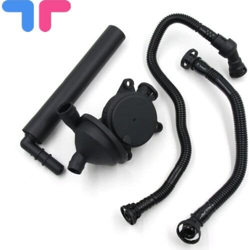 Crankcase Breather Vent Valve + Hose Kit For BMW E46 E90 E91 E81 E83 X3 Z4 318i 11617503520 11157533346 11157503524 11157503523