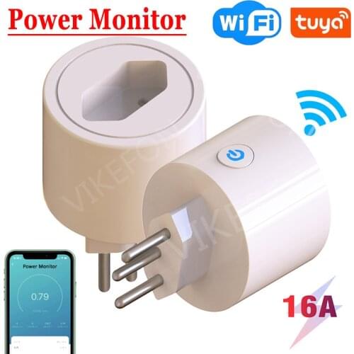 Brazil Wifi Smart Plug 16A Tuya Smart Socket With Timer Power Monitor SmartLife APP Voice Control Works For Google Home Alexa