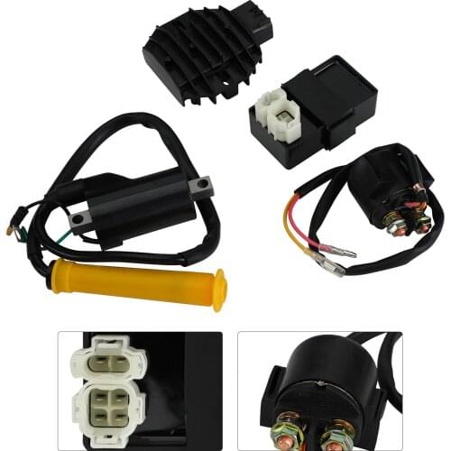Topteng Spark Plug CDI Ignition Coil Starter Relay Rectifier for Honda Sportrax TRX400EX Motorcycle Accessories