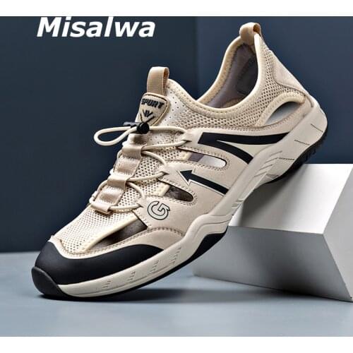 Misalwa Outdoor Men Mesh Loafers Summer Men Sneaker Casual Shoes