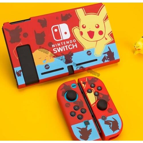Pokemon Pikachu Switch Protective Cover Handheld Game Console Host Anti-fall Soft Case Cartoon Printing Case Gamepad Shell