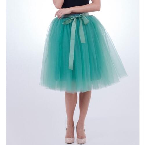 High Waist Adult Tulle Skirt Tutu Skirt Women Lolita Petticoat Summer Skirts Womens 2017 saia midi faldas jupe