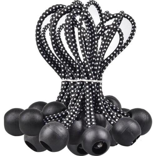 10pcs Bungees Ball Fixing Tie Rope Elastic Tent Tarp Awning Canopy Bungee Cords Strap for Family Outdoor Camping Supply