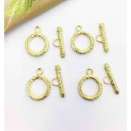 100sets New fashion IQ buckle OT pearl buckle Toggle buckle connector Fit bracelet necklace buckle DIY jewelry accessories