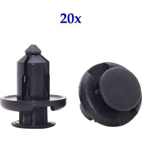 20pcs 10mm Plastic Rivets Auto Fasteners Clips for Honda Fit Accord Civic CR-V Acura MDX TSX TL RL Car Bumper Retainer Push Pins