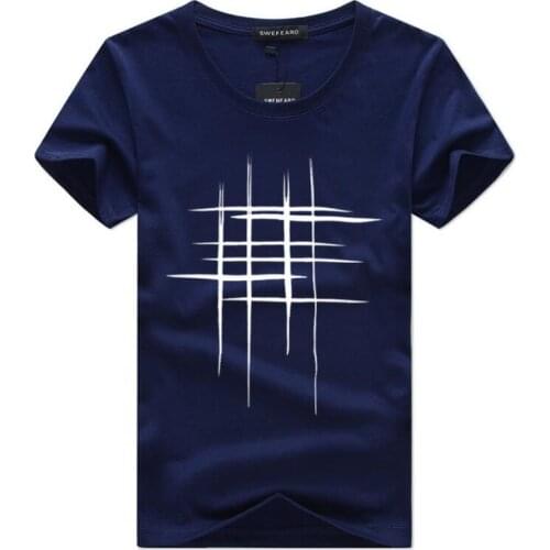 2021 New Summer T Shirts Fashion Summer Casual T Shirt Men Slim Fit Mens T-shirt