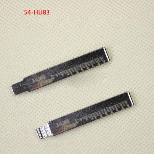 NO.54 HU83 Engraved Line Key Blade for Peugeot Uncut Blank Scale Shearing Teeth Key Blade 54# for Citroen