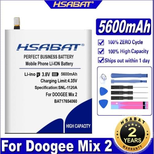 HSABAT BAT17654060 5200mAh Battery for Doogee Mix 2 Batteries