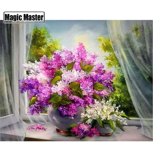 DIY Diamond Painting Flowers Diamond Embroidery 5D Full Square Rhinestones Cross Stitch Diamonds Mosaic Hobby Home Decoration