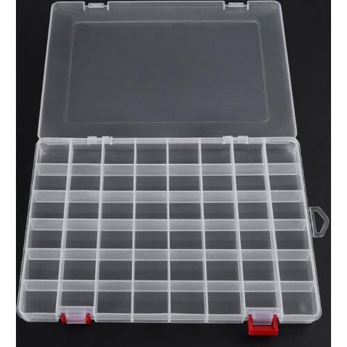 48 Slots Nail Decals Storage Box Case Nail Box Case For Rhinestones Alloy Parts Organizer Case Storage Beads Jewelry Boxes