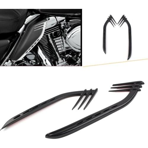 Black Motorbike ABS Mid-Frame Air Deflectors Accents Trims for Harley Road Glide CVO Ultra FLTRUSE Decorate Accessories