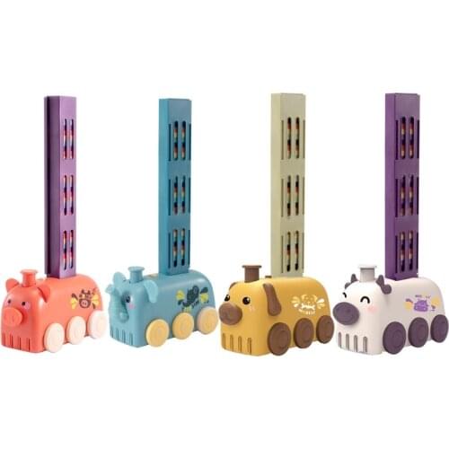 Baby Train Toy Creative Building Block Developmental Toy 3D Puzzle Stacking Block Early Learning Toy Automatic Music Toy