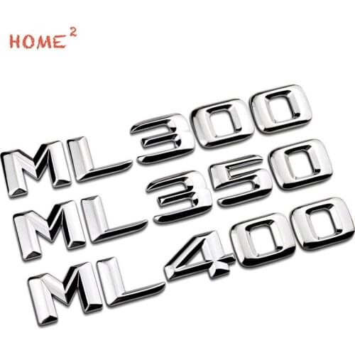 For Mercedes BENZ W155 W163 W166 ML300 ML320 ML350 ML400 ML500 Logo Metal Car Sticker Auto Rear Letter Decal Trunk Emblem Badge