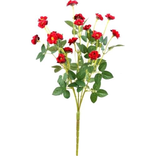 Artificial Flower Bedroom Fake Flowers Roses Dining Room Gift Wedding Silk Home Decoration Bride Bouquet 36cm