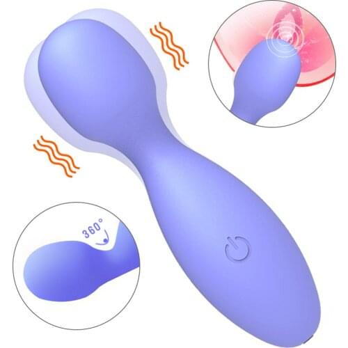 Clitoris Stimulate Magic Wand USB Mini AV Vibrator Sex Toy For Women 2019 New Design Bowling Shaped Vibrator G Spot Massager