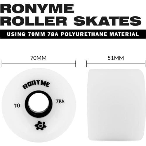 Ronyme 4x 78A ABEC-9 Skateboard Wheels PU High Performance Longboard Wheels Mini Cruiser Roller Wheels Replacement Wheels Acces