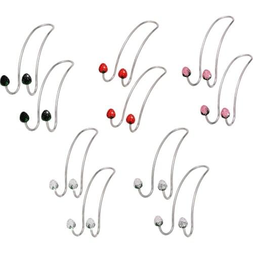 2 Pieces Universal Car Back Seat Headrest Hooks Strawberry er Organizer, Fashion Vehicle Holder