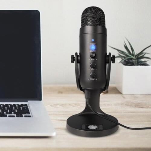 Condenser Microphone Singing Gaming Streaming Podcasting Recording Mic Chatting Videos with Monitor for Computer PC Mobile Phone