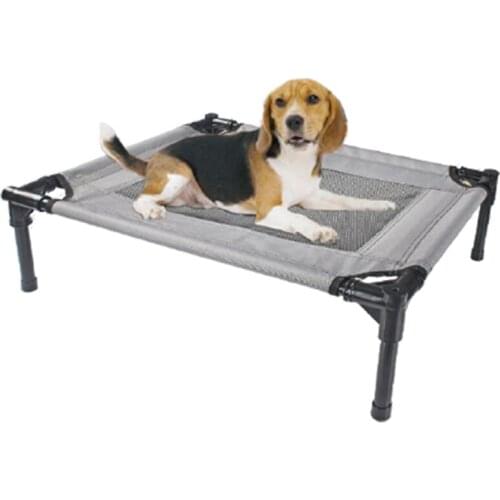 Pet Camping Bed Oxford Cloth Removable Washable Breathable Wrought Iron Moisture-Proof Four-Season Dog Mat Lightweight Sturdy