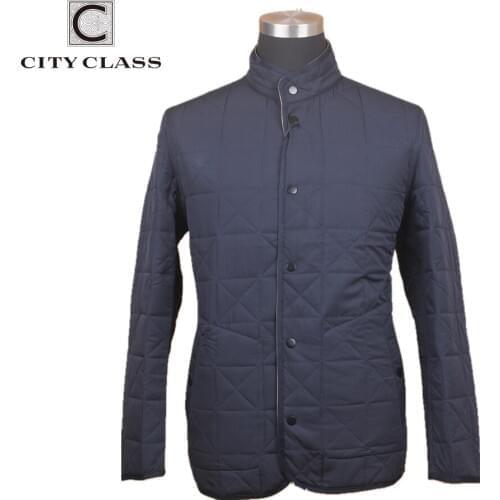 CITY CLASS Bussiness Men Jacket Quilted Slim Fit Style Fashion Jacket Soft Padding Coat Casual for Male Reversible Top CC89508
