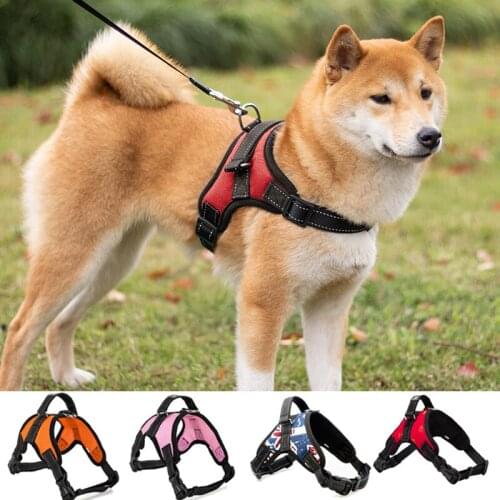 LHUANG 2020 New Dog Harness Cat Supplies Walking Lead Leash Harness Vest Tailup Pet Product Adjustable Padded Big Medium Small