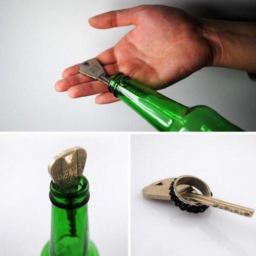 Metal Magic Trick Toy Folding Deformation Key Through Bottle/Ring Penetration Magic Trick Props Tool Joke Toy Magic Show Prop