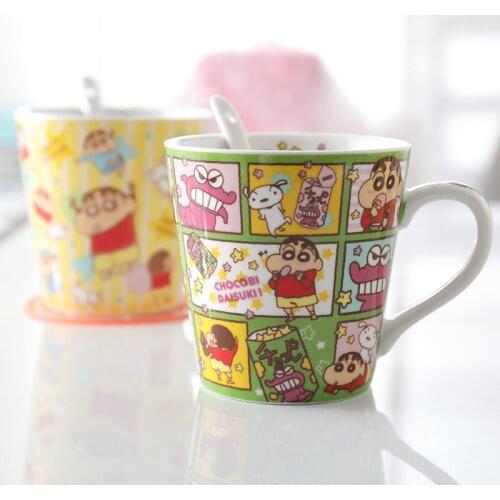 Cartoon Xiaoxin Ceramic Coffee Mug Home Breakfast Milk Cup Creative Childrens Gift Cup With Color Box Spoon Coaster