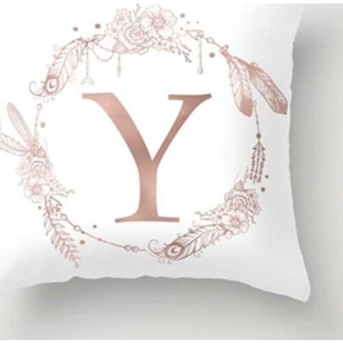 Flower Floral Letter Throw Pillow Case Sofa Bed Home Car Decor Cushion Cover Pillows Cover bedroom office home Decor soft