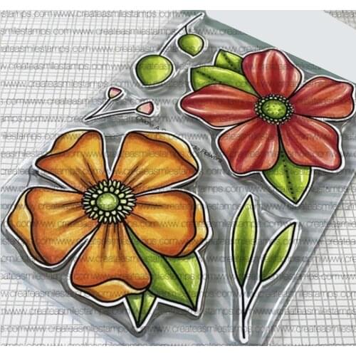 German flower Transparent Clear Silicone Stamp/Seal for DIY scrapbooking/photo album Decorative clear stamp sheets A2714