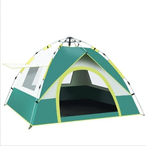 New Mountaineering Fishing Outdoor Tent Single-Layer Camping Tent 3-4 People Oxford Cloth Camping Tent