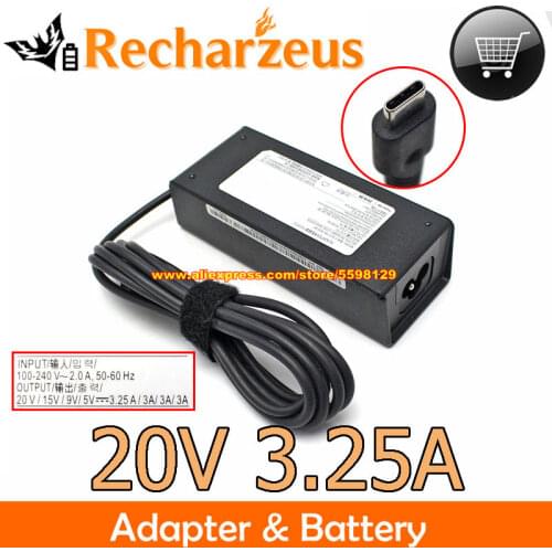 Genuine For Samsung A18-065N2A Ac Adapter Type C PD-65ABH 20V 3.25A 15V 3A Smart Laptop Adapter 9V 3A 5V 3A Power Supply