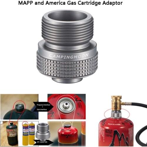 Aluminum Alloy Outdoor Camping America and MAPP Gas Cylinder Cartridge Transfer Connecter Gas Stove EPI Adapter