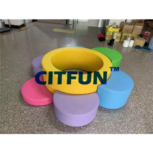 Attractive Flower ball pool soft play equipment;Eco-friendly toddler climbing indoor playground (WITH 500BALLS) CIT-RT015B