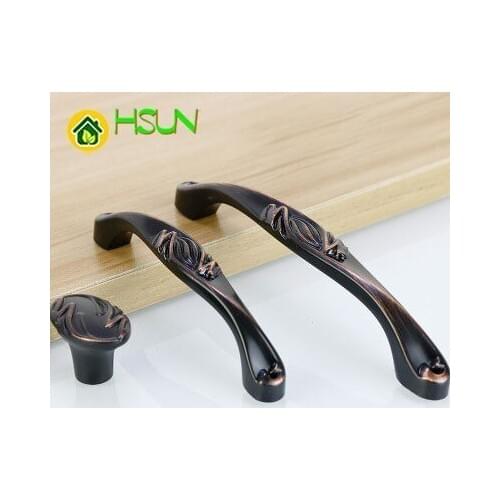 Single hole handle simple European cabinet drawer wardrobe wooden door zinc alloy handle American hardware furniture accessories