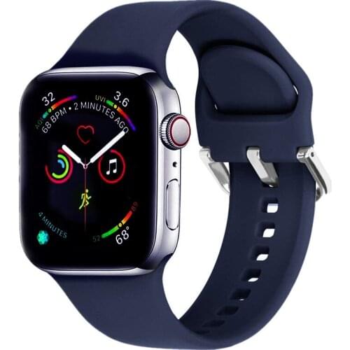 Silicone Watchbands For Apple Watch 6 SE Band 44mm 40mm iWatch Series 5 4 Strap For Applewatch 3 2 1 42mm 38mm Bands Women Men