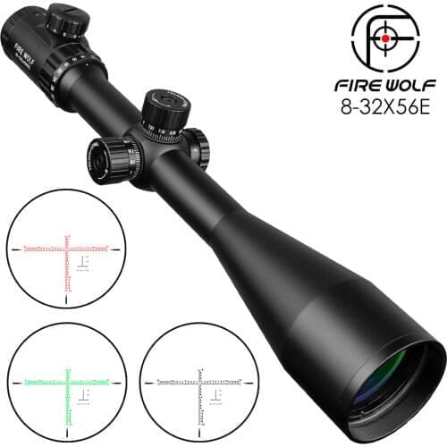 Tactical 8-32X56E Air Rifle Optics Red Dot Green Sniper Scope Compact Riflescopes Hunting Scopes With 20mm/11mm Rail Mounts