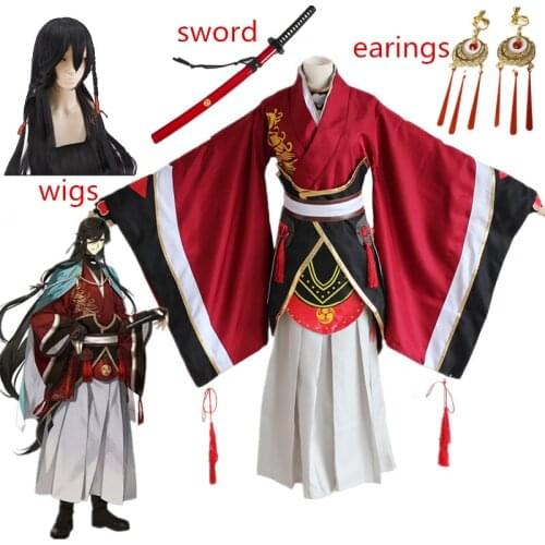 Touken Ranbu Online Izuminokami kanesada Cosplay Wooden Sword Samurai Katana Game Character Cosplay Blade Birthday Halloween