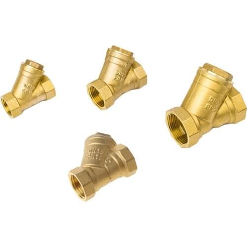 Y Shaped filter Brass Strainer Filter Household Water Pipe Adaptor Connector 63HA