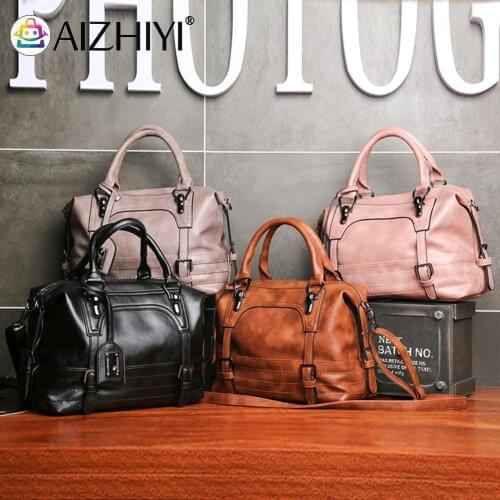 Fashion Women Solid Color PU Leather Shoulder Crossbody Messenger Bag Casual Ladies Top-handle Large Capacity Handbags