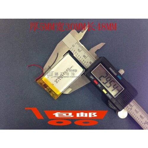 053048503048 800MAH, MP3, MP4, MP5 batteries, 3.7V polymer lithium batteries Rechargeable Li-ion Cell